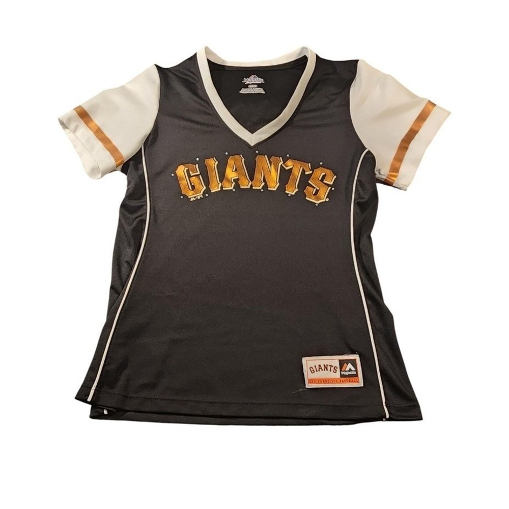 San Francisco Giants Jersey Womens Medium curve ball babe MLB Baseball Majestic